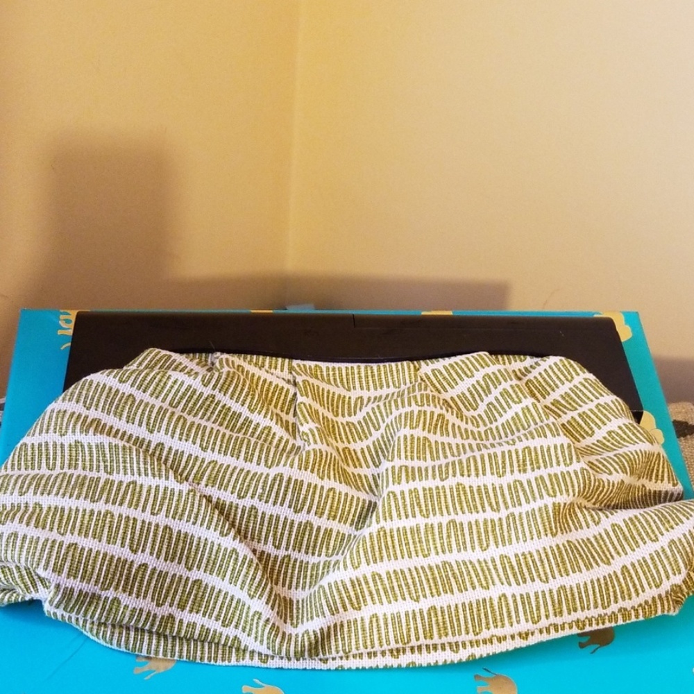 Clutch purse with dark wood handle